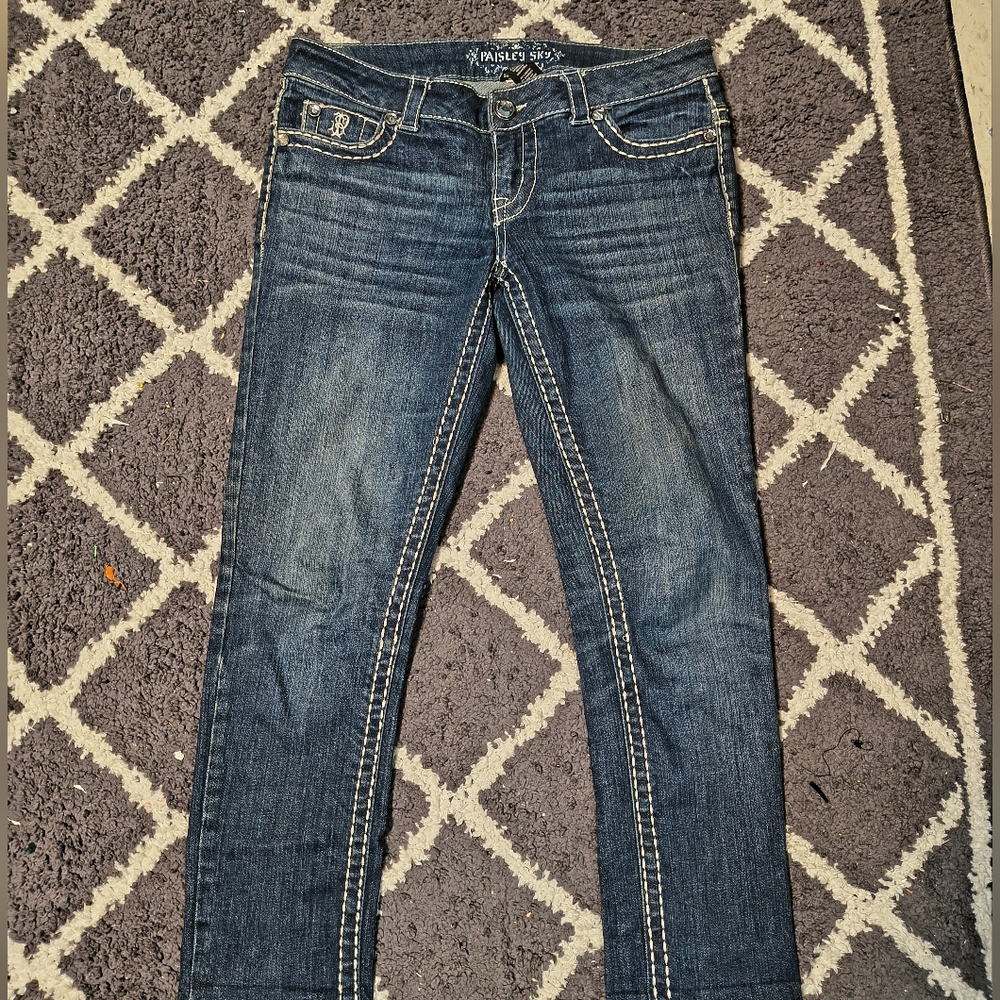 Paisley Sky Women's Darkwash Skinny Jeans